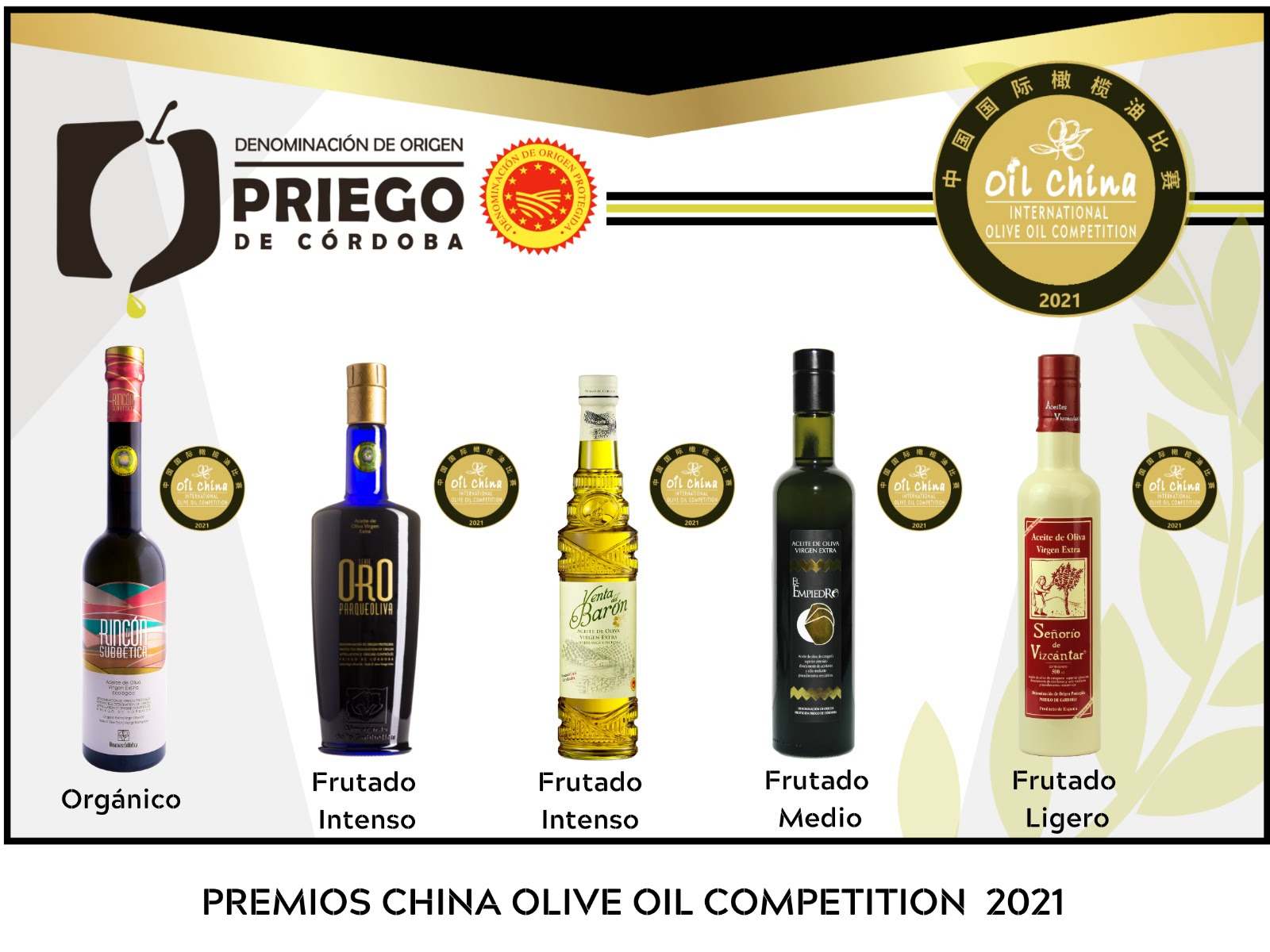 Concurso Internacional Olive Oil China Competition - DOP Priego de Córdoba