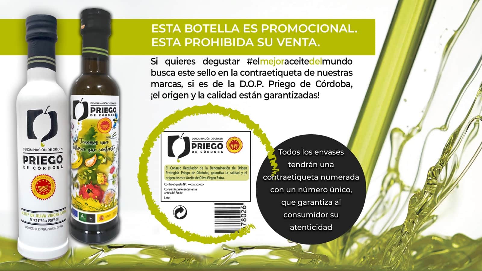 Etiqueta Aceites DOP Priego de Córdoba