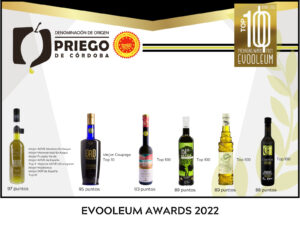 SEIS AOVE’s DE LA D.O.P. PRIEGO DE CÓRDOBA EN LA GUÍA EVOOLEUM