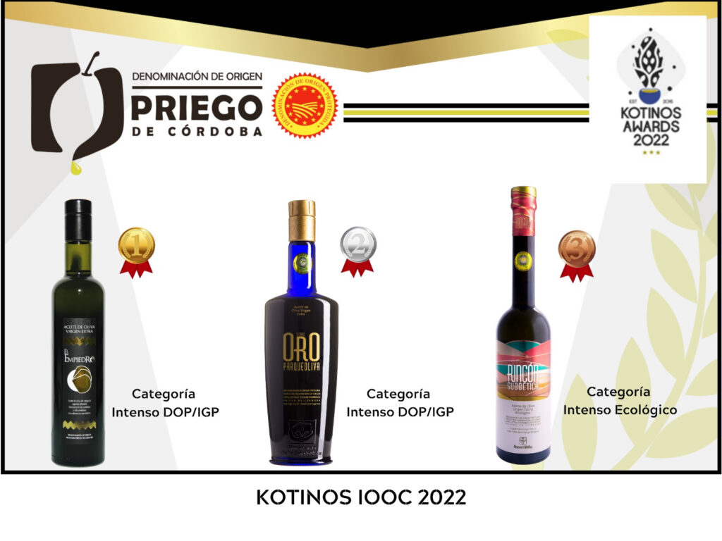 TRES AOVE’S DE LA D.O.P. PRIEGO DE CÓRDOBA PREMIADOS EN GRECIA