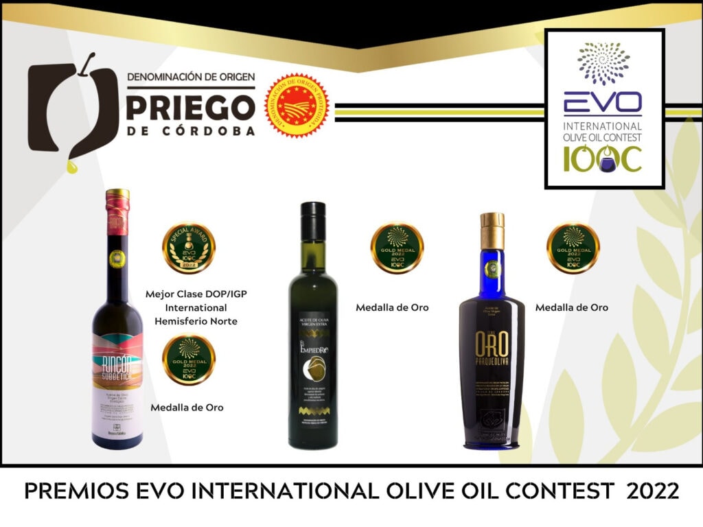 Tres Firmas de la D.O.P. Priego de Córdoba Premiadas en el Concurso EVO IOOC