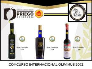 Tres Firmas de la D.O.P. Priego de Córdoba Premiadas en el Concurso Internacional Olivinus